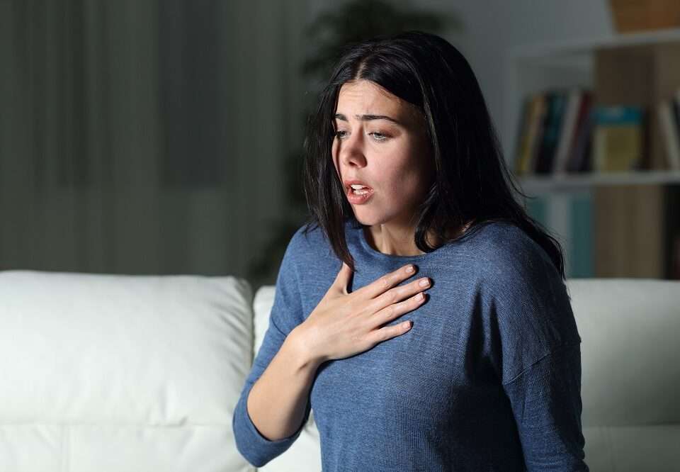 Woman Having a Panic or Anxiety Attack