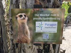 Paragon PsychConnect Meerkat Sponsorship Sign