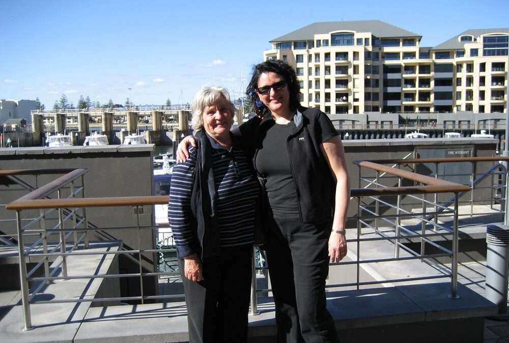 Maria and her mother at Glenelg