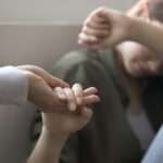 Depressed Girl - Paragon PsychConnect A depressed teenage girl taking hand of mother