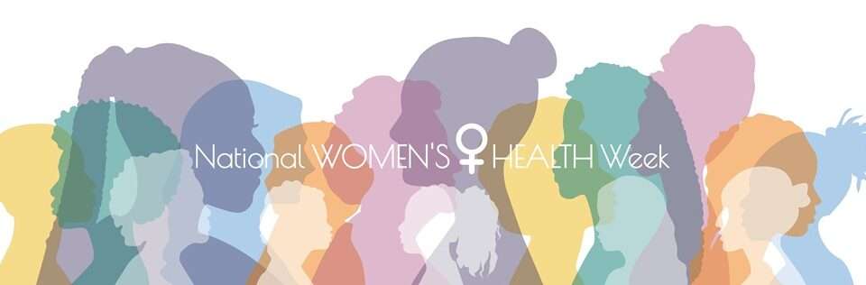 A banner for Womens Health Week with head images of women