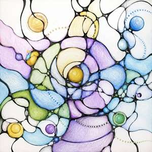 A stained-glass artwork